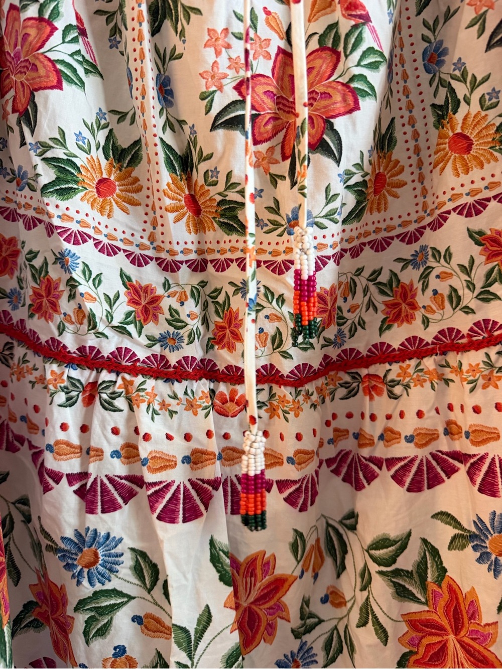 FARM Rio Floral Tiered Maxi Skirt | Size L | EUC - Picture 3 of 3